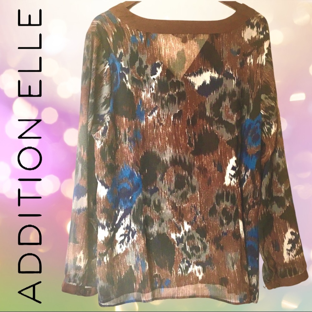 Veristile Sheer Multi-Colour Chiffon Top size 16